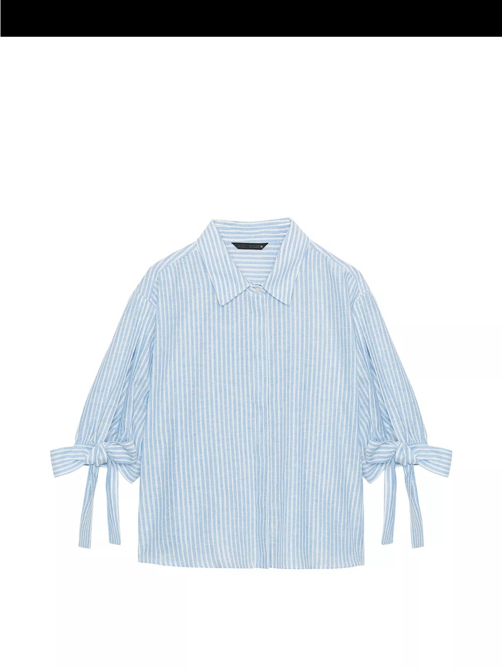 Zara Light Blue & White Striped Button-Down Shirt worn once and washed